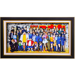 名侦探柯南全家福纸艺立体画手工客厅卧室装饰艺术画手办生日礼物