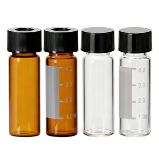 4/5ml透明棕色进样瓶样品瓶液相色谱进样瓶带刻度含垫盖实验室用