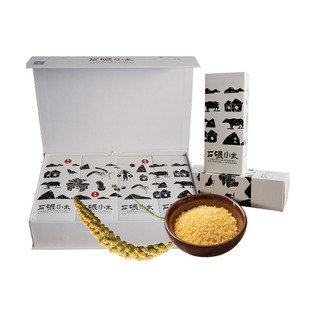 山西晋城特产泽翘石碾小米高档礼盒真空保鲜100g*16块泽州黄小米