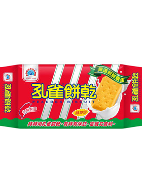 台湾原装乖乖孔雀饼干75g