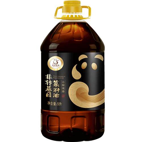 天府菜油小榨浓香四星5L非转基因四川正品菜籽油官方旗舰店食用油