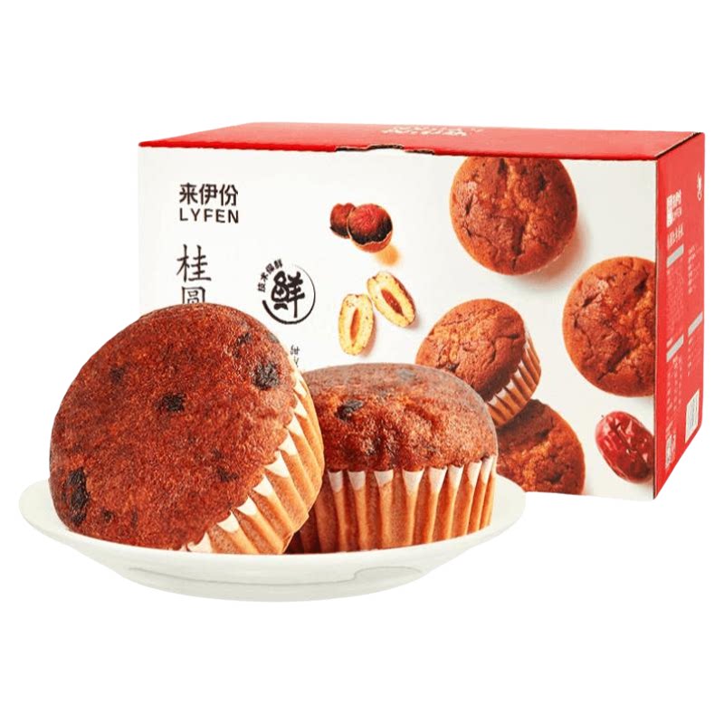 来伊份桂圆红枣蛋糕520g整箱营养节日礼盒送礼早餐食面包糕健康