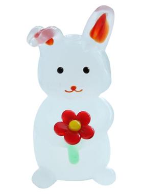 七隐原创纯手工兔子玻璃摆件