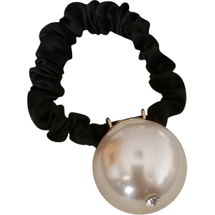 珍珠头绳韩国简约单个大珠球带钻发圈发绳头饰高弹粗皮筋个性皮套