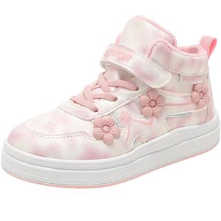 回力女童二棉鞋2025冬季新款女宝运动鞋加绒保暖高帮板鞋中大童鞋