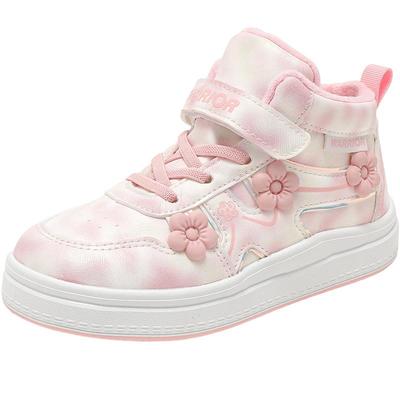 回力女童二棉鞋2025冬季新款女宝运动鞋加绒保暖高帮板鞋中大童鞋