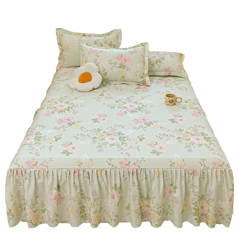 公主风纯棉床裙单件2025新款全棉带裙边床单床罩床裙款遮丑床垫套