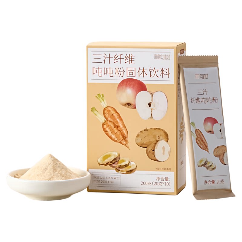 单向树三汁吨吨粉天然果蔬粉顺畅食用天然膳食纤维每日冲泡饮料