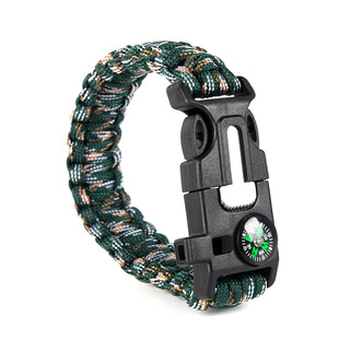 战狼2同款户外生存逃生绳手环指南针手绳打火石手链