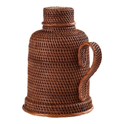 老式藤编热水瓶怀旧竹编暖水壶