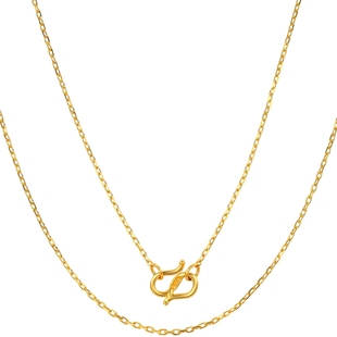 潮宏基珠宝绫罗黄金项链O字链女款足金锁骨链套链生日礼物 计价