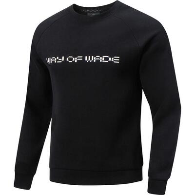 李宁圆领男套头无帽卫衣运动服