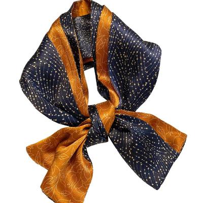 丝巾小长条女2025新款秋冬真丝窄围巾飘带系脖高级感轻奢搭配衬衫