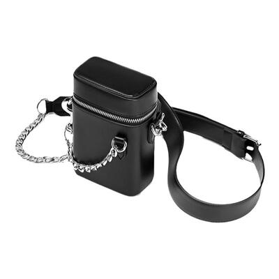 高级质感竖款小方包ins男女中性风链条盒子包潮流小众斜挎烟盒包