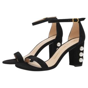 Stuart Weitzman/SW NEARLYNUDE PEARLS 春夏女磨砂皮一字带凉鞋