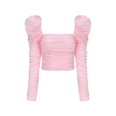 NanaJacqueline上衣修身泡泡袖