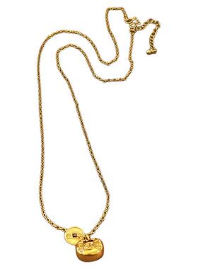 沙金小福锁吊坠毛衣项链高级感