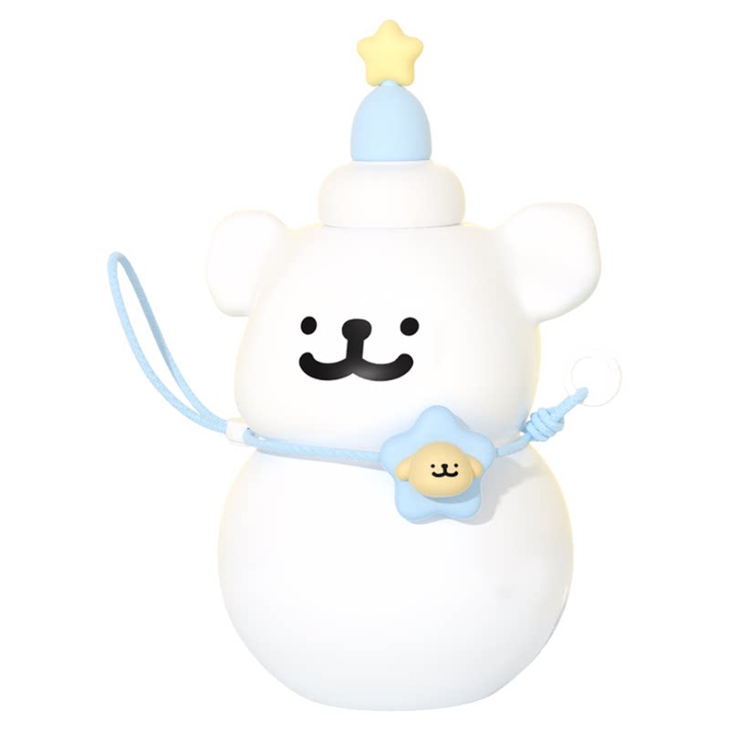 言仓线条小狗大容量葫芦杯