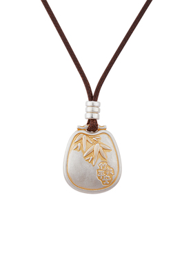 顺庆银楼足银S999竹报平安吊坠