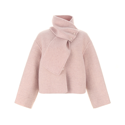 wanatry羊毛简约修身毛呢大衣女