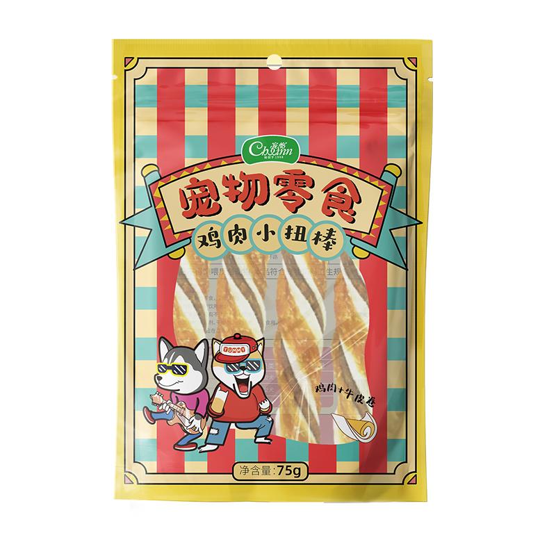宠怡狗狗磨牙棒鸡肉小扭棒泰迪零食洁齿除口臭幼犬小狗牛皮咬胶
