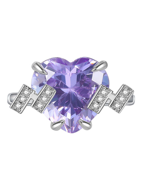 明星同款微醺爱心脸红戒指可爱