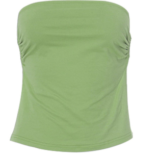 Solid color backless tie-on bodice纯色露背修身系带抹胸上衣女