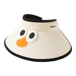 宝宝帽子夏季婴儿遮阳帽男宝凉帽女宝大檐空顶帽儿童搞怪防晒帽潮