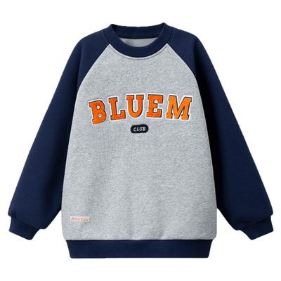 男童卫衣加绒冬装儿童圆领加厚上衣冬季男孩保暖衣服中大童童装冬