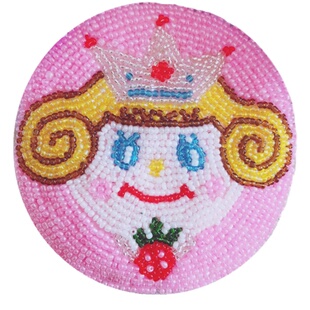 小红书日系卷发娃娃零钱包圆形首饰收纳包手工串珠卷毛女孩钱包