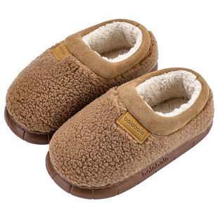 巴拉巴拉儿童棉拖鞋男童冬季宝宝室内家居鞋加绒保暖女童毛毛棉鞋