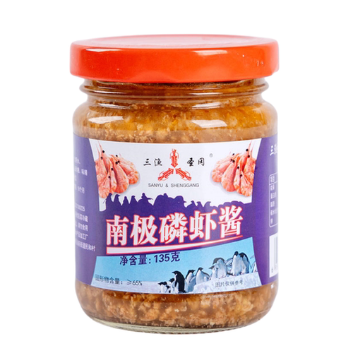 三渔圣冈南极磷虾酱1瓶下饭酱海鲜酱鲜虾酱即食大连虾酱鲜香不臭