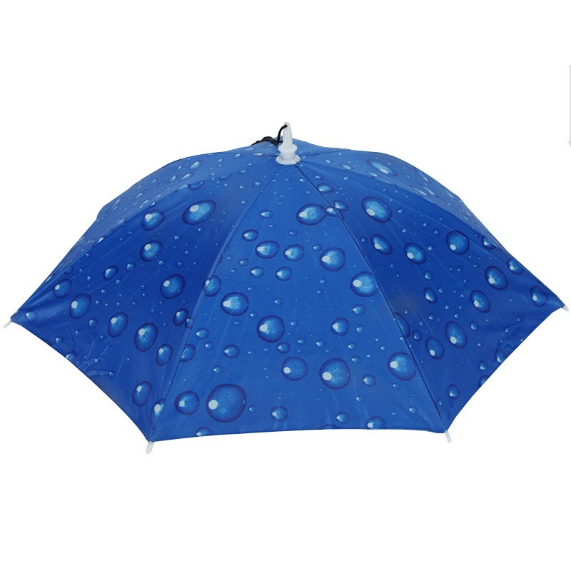 傘帽頭戴雨傘帽子釣魚太陽傘戶外防曬斗笠傘折疊大號防風(fēng)兩用遮陽
