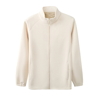 啄木鸟摇粒绒立领卫衣男女加绒加厚保暖开衫外套冬季新款抓绒上衣