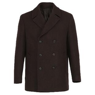 【进口羊毛】CALLISTO男士大翻领双排扣大衣秋季英伦厚实蓬松保暖