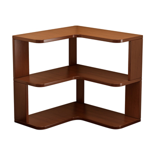 实木桌面书架书桌上转角置物架家用台面书柜办公室多层书本收纳架