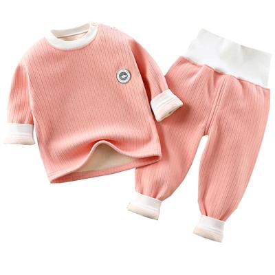 宝宝无骨加绒加厚保暖内衣套装