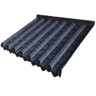 仿古瓦树脂瓦一体中式屋檐装饰塑料小青瓦假门头古建围墙屋顶瓦片