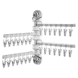 吸盘袜子晾晒架晾袜内衣内裤晾衣架多夹室内家用阳台折叠晒袜神器