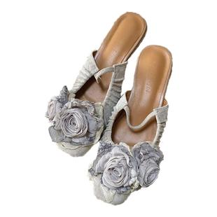 TeNg小众原创手工鞋布艺中式古风优雅侘寂干枯玫瑰平底秋夏热卖