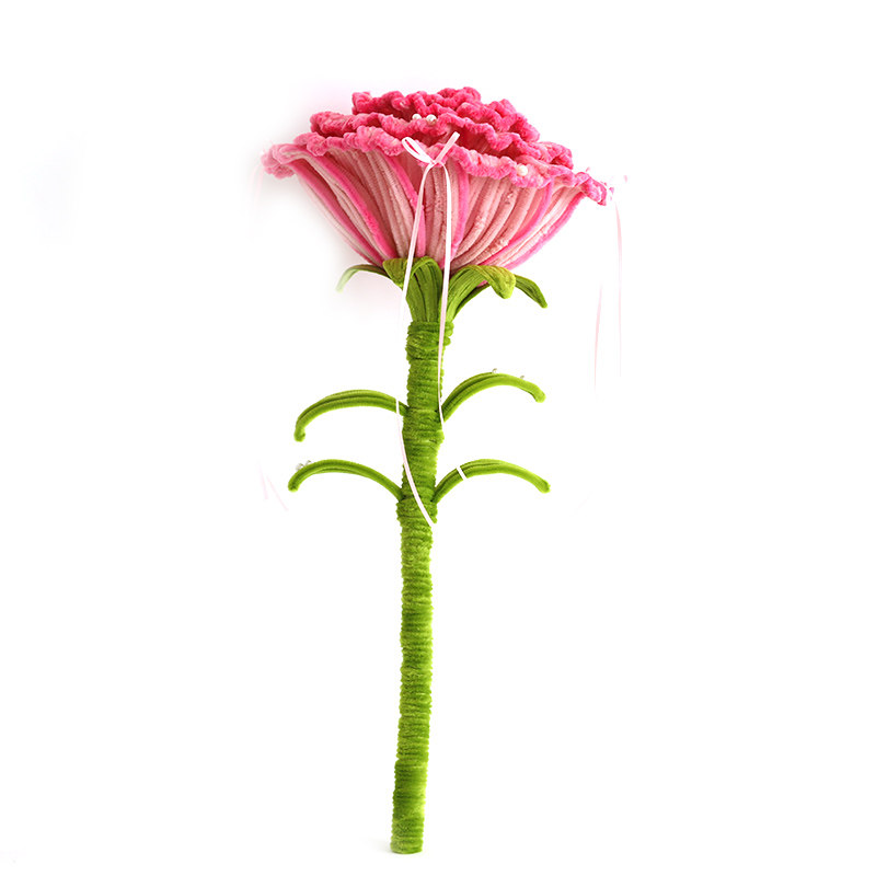 扭扭棒手工花康乃馨送妈妈母亲节礼物创意自制diy材料仿真花装饰