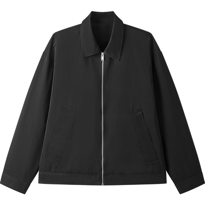 gxg.jeans男装 黑色基础宽松行政夹克翻领夹克外套男 25年秋新品