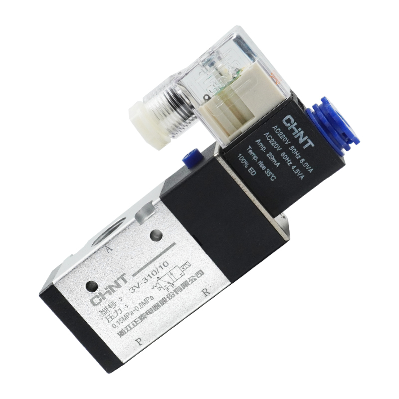 正泰电磁阀3V310-10/08 二位三通换向阀24V 气动电磁控制阀AC220V