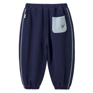 威尔贝鲁儿童裤子男童潮酷下装帅气束脚裤运动长裤春夏裤子2026