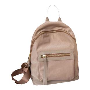 韩版轻便防泼水时尚洋气旅行背包新款方形夹层暗袋休闲纯色双肩包