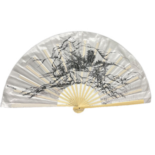 上春山同款扇子古风折扇水墨扇跳舞专用扇子中国风绸布跳舞扇道具