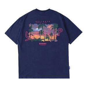 WASSUP度假夕阳短袖潮牌上衣