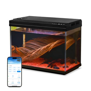 鱼乐多智能鱼缸客厅生态造景超白玻璃桌面缸自循环过滤制氧一体机