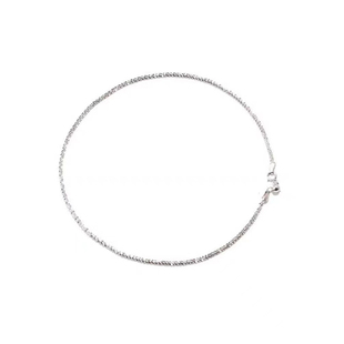 925银项链2023年新款女~波光粼粼锁骨链轻奢小众满天星颈链细素链