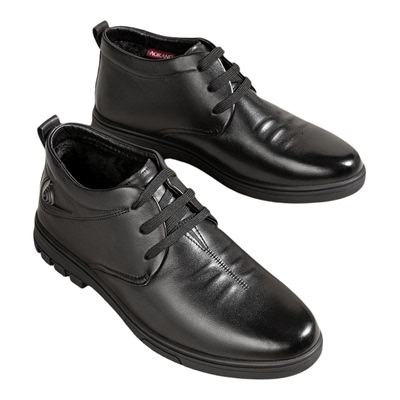 奥康皮鞋男加绒冬季保暖棉鞋男款